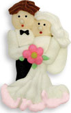 Mini Bride & Groom Royal Icing Cake-Cupcake Decorations 12 Ct