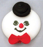 Snowman Face Royal Icing Cake-Cupcake Decorations 12 Ct