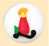 Mini Christmas Candle Royal Icing Cake-Cupcake Decorations 12 Ct