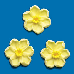 Small Yellow Daffodils Royal Icing Cake-Cupcake Decorations 12 Ct