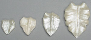 Silver Leaf 3-4" Royal Icing Cake-Cupcake Decorations 12 Ct