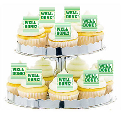 24ct Well Done Cupcake  Decoration Toppers - Picks