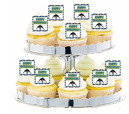 24ct Wrestling Cupcake  Decoration Toppers - Picks