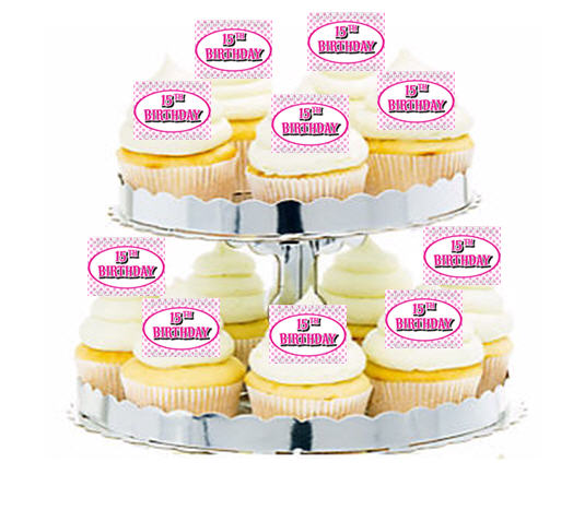24ct 15th Birthday Cupcake  Decoration Toppers - Picks