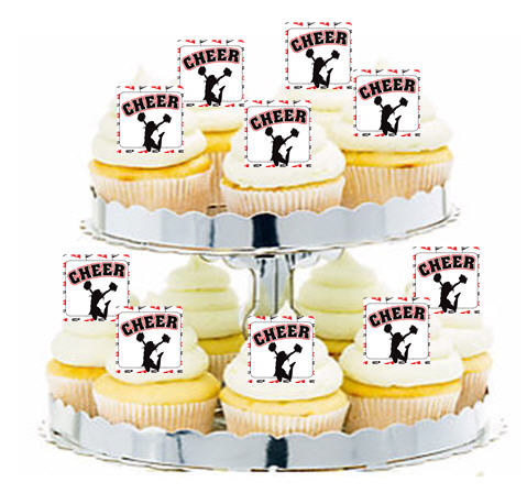 24ct Cheerleader Cupcake  Decoration Toppers - Picks