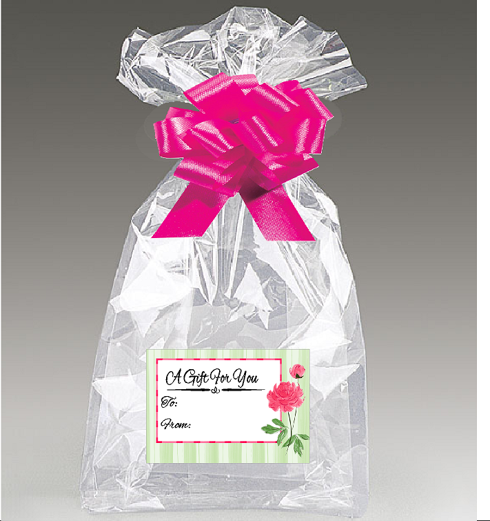 Jumbo Clear Cello-cellophane Bags Gift Basket Packaging Bags Cello Bags 30"x40" -2pack (Rose)