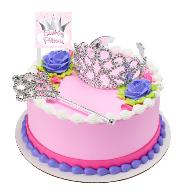 Birthday Princess Crown and Tiara With Plaque Cake Decoration Topper