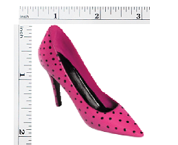Ladies Mini Miniature Stilettos Shoes Bag & Sign Cake Decoration Topper (Polka Dot)
