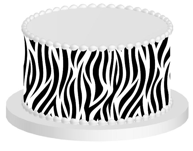 Zebra Print Edible Printed Cake Decoration Frosting Sheets