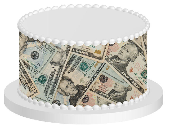 $10 $20 Money Edible Printed Cake Decoration Frosting Sheets