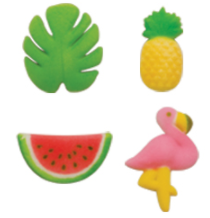 Tropical Summer Edible Dessert Toppers Cake Cupcake Sugar Icing Decorations