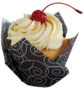 Black and Silver Elegant Tulip Cupcake Liner Cups 12pack small CakeSupplyShop