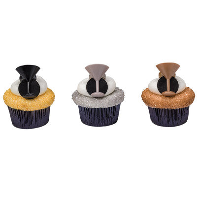 Cheers to the New Year Cupcake - Desert - Food Decoration Topper Rings 12ct