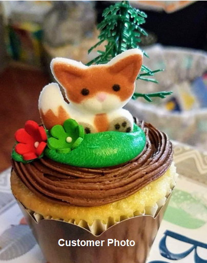 Woodland Animals Dessert Sugar Decorations For Cakes Cupcakes Cookies Donuts and More - 12ct