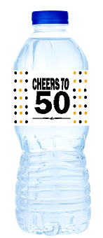 50th Birthday - Anniversary Party Decoration Water Bottle Labels