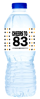 83rd Birthday - Anniversary Party Decoration Water Bottle Labels