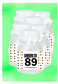 89th Birthday - Anniversary Party Favor Mini Bubbles with Wand -12pack