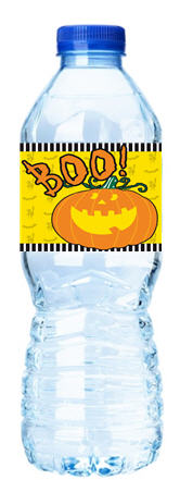 BOO! PumpkinPersonalized Water Bottle Labels-12pack