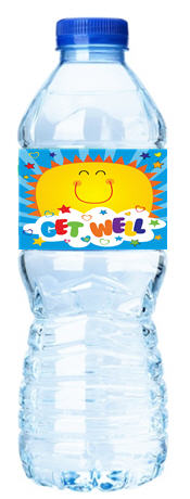 Get Well-Sun-Personalized Water Bottle Labels-12pack