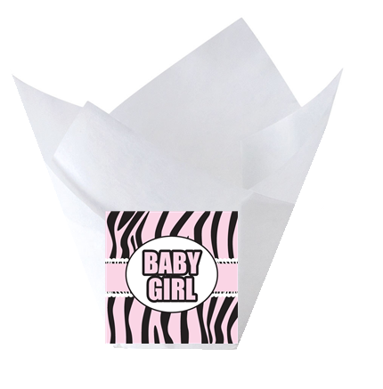 Wild Baby Girl Tulip Baking Cup Liners - 12pack