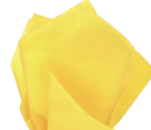 Bright Yelllow Dandelion Color Gift Wrap Pom Pom Tissue Paper