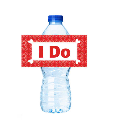 I Do Personalized Party Decoration Water Bottle Label Stickers