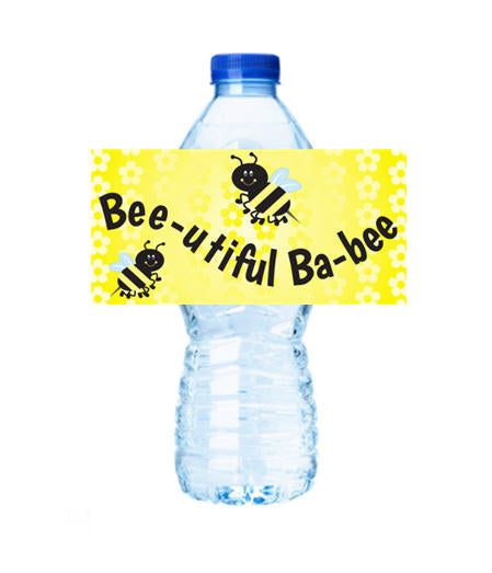 Bee-utiful Ba-bee Personalized Party Decoration Water Bottle Label Stickers