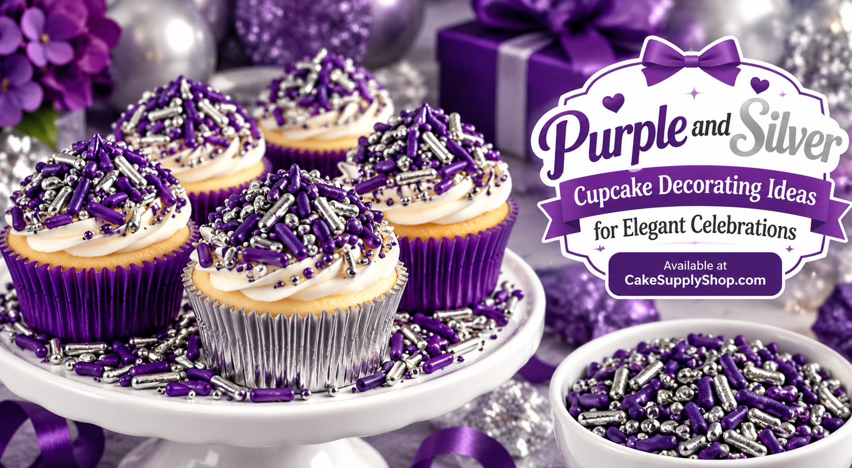 Purple and Silver Cupcake Decorating Ideas for Elegant Celebrations ...