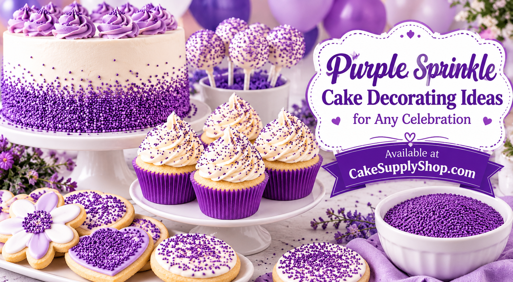 Purple Sprinkle Cake Decorating Ideas for Any Celebration – CakeSupplyShop