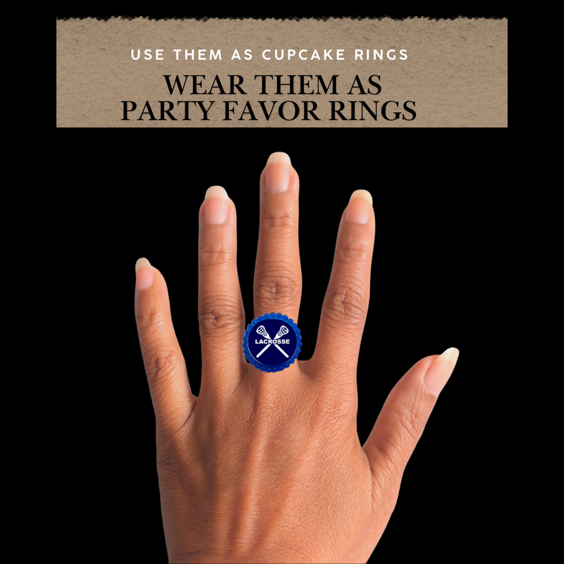 Lacrosse Easy Toppers Cupcake Decoration Rings -12pk Toppers
