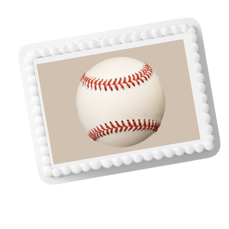 Baseball Edible Cake Topper – 8x10 Frosting Sheet | Sports Theme Cake Decoration