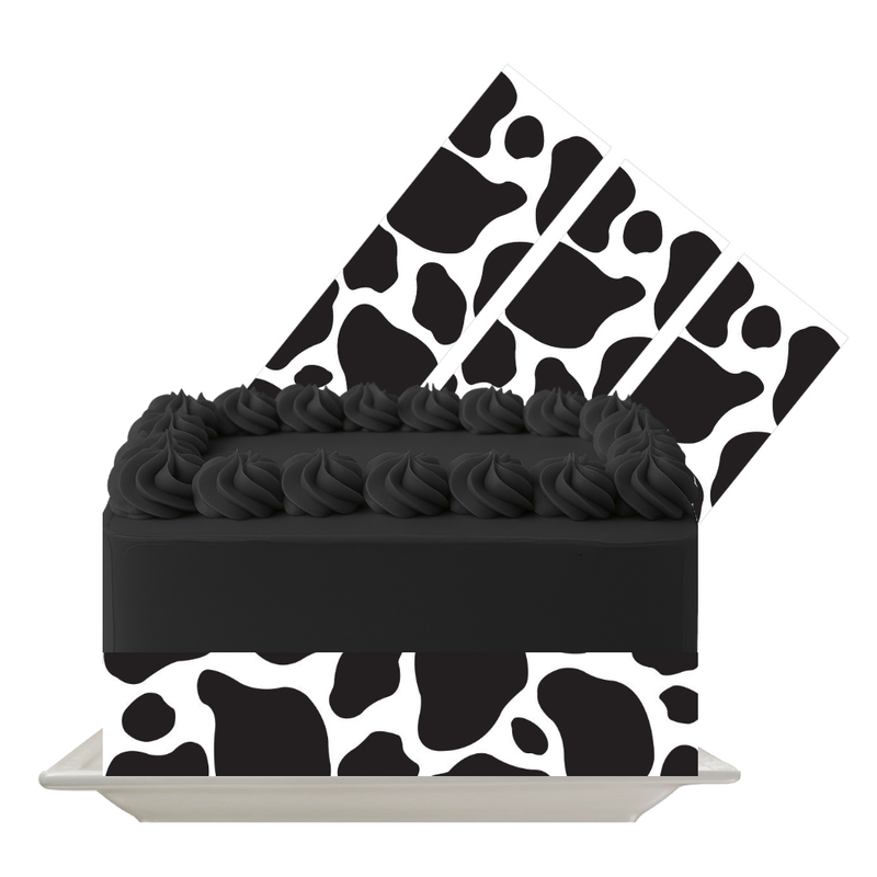 Cow Print Edible Cake Wrap | Animal Print Icing Sheet | Farm, Western & Cute Birthday Decoration