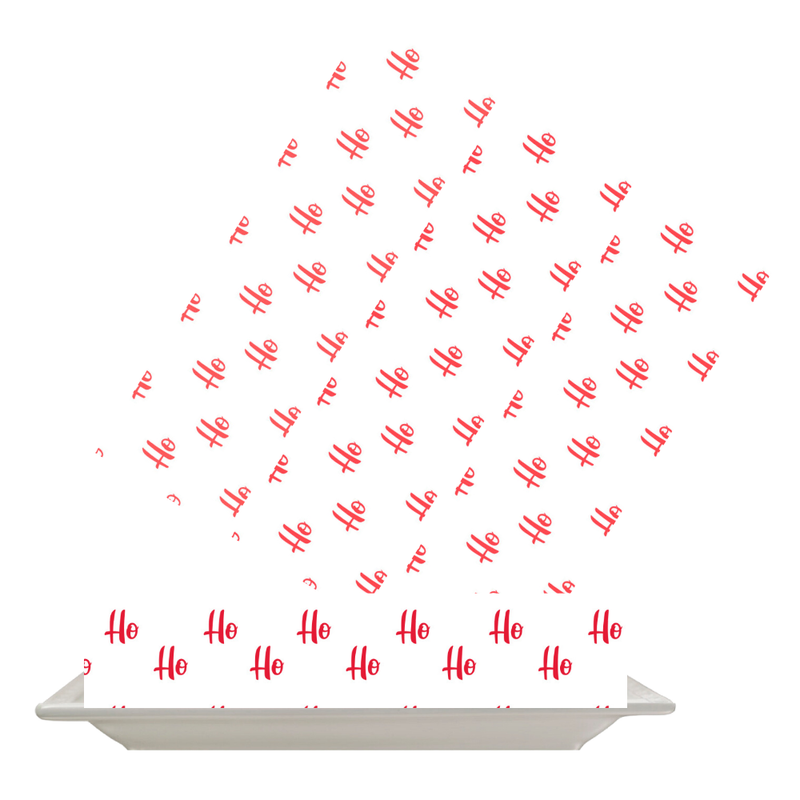 Ho Ho Ho Edible Cake Wrap | Christmas Lettering Icing Sheet | Festive Holiday Cake Decoration