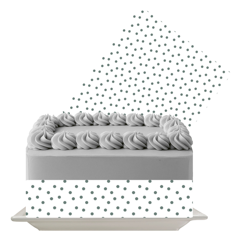 Green Polka Dot Edible Cake Wrap | Cute Dot Icing Sheet | Kids Birthday & Spring Cake Decoration