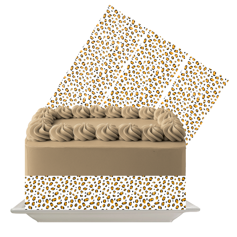 Cheetah Dots Edible Cake Wrap | Animal Print Icing Sheet | Fashion Theme Cake Decoration