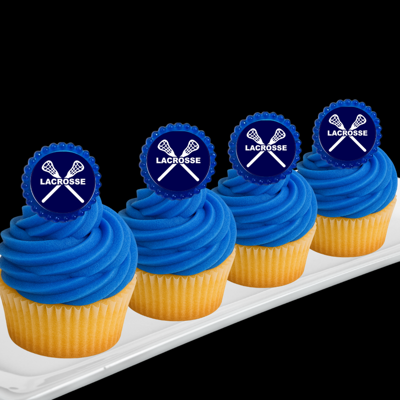 Lacrosse Easy Toppers Cupcake Decoration Rings -12pk Toppers