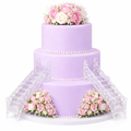 Clear Crystal Princess Wedding & Anniversary Cake Step Decoration Stairway – 1 Piece