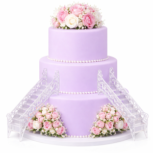 Clear Crystal Princess Wedding & Anniversary Cake Step Decoration Stairway – 1 Piece