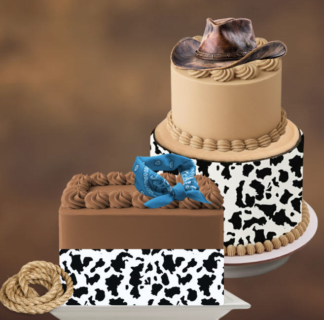 Cow Print Edible Printed Cake Decoration Frosting Sheet