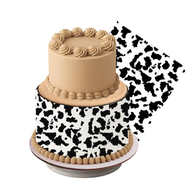 Cow Print Edible Printed Cake Decoration Frosting Sheet