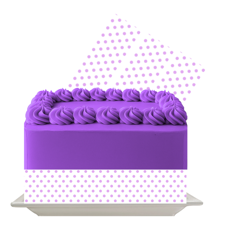 Pink Dots Edible Cake Wrap | Pink Polka Dot Icing Sheet | Cute Cake Decoration