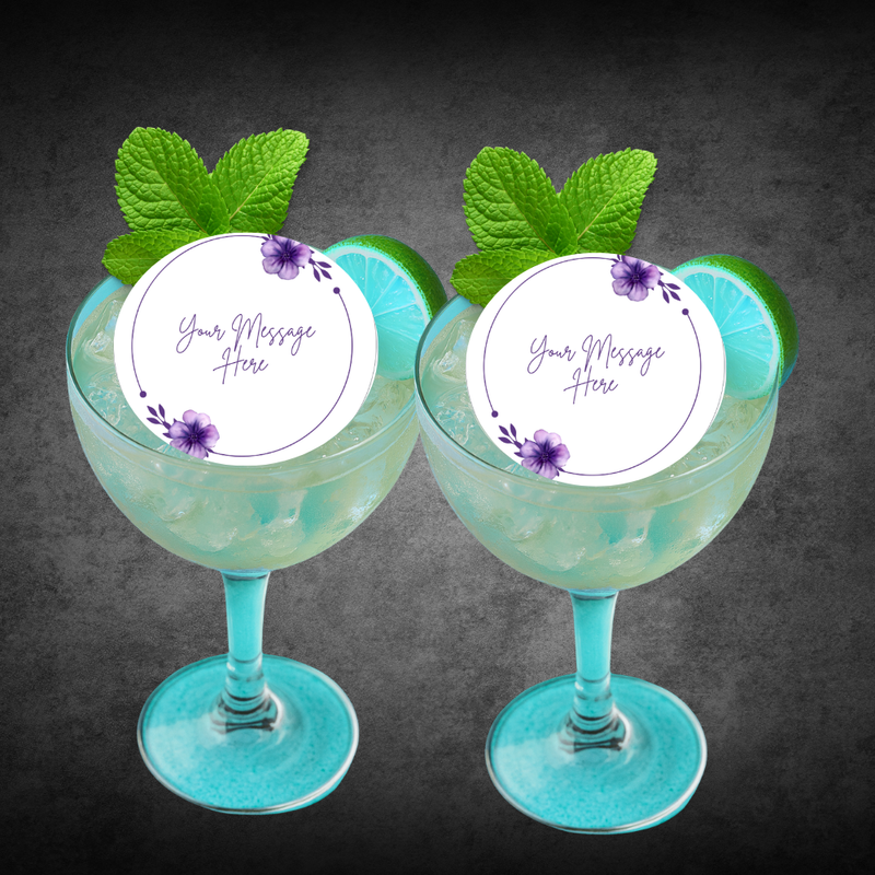 Personalized Custom Your Hibiscus Cupcake & Drink Toppers