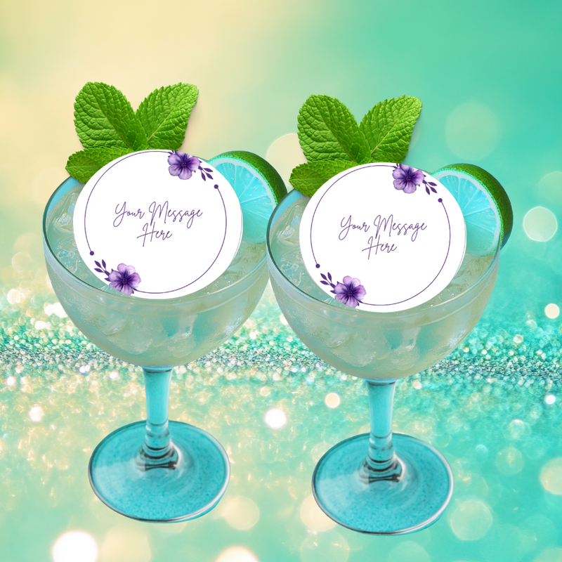 Personalized Custom Your Hibiscus Cupcake & Drink Toppers