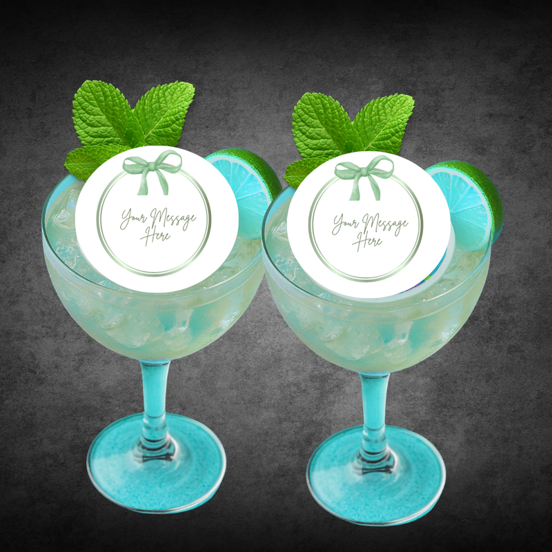 Personalized Custom Bow Cupcake & Drink Toppers