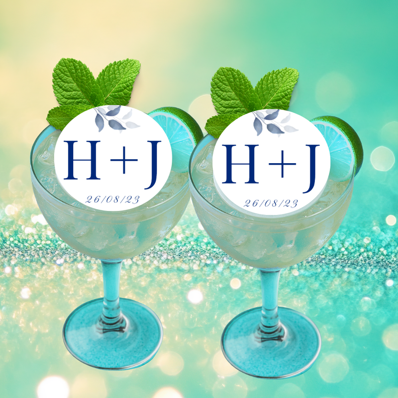 Personalized Custom Your Bridge+ Groom Initials Cupcake & Drink Toppers