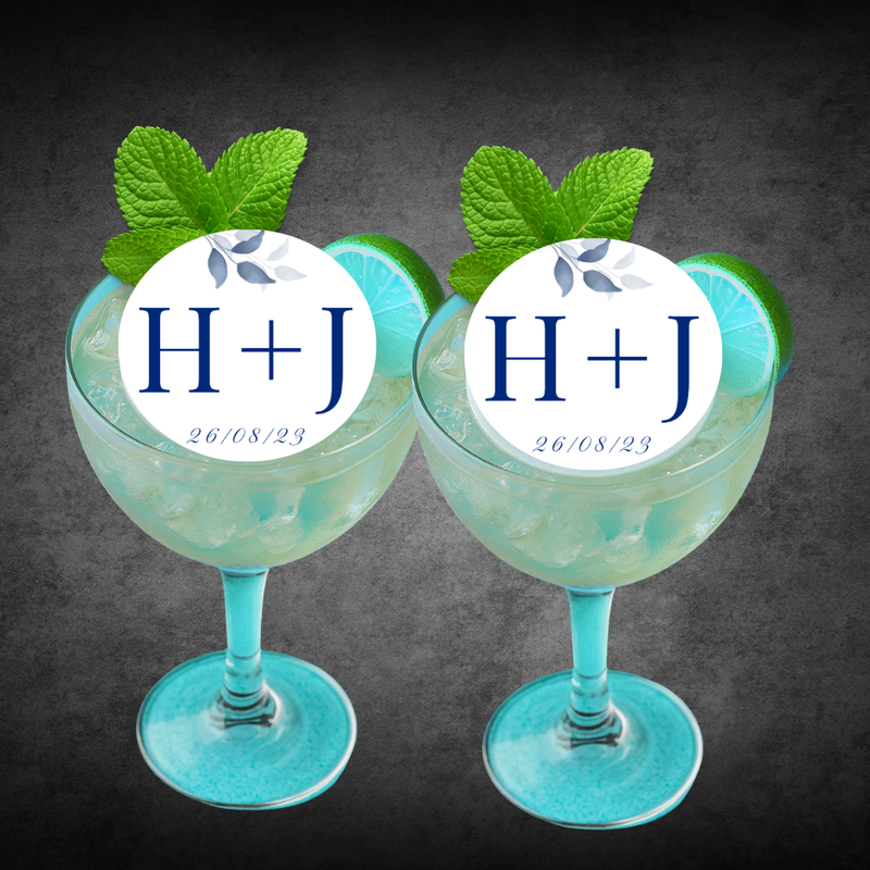 Personalized Custom Your Bridge+ Groom Initials Cupcake & Drink Toppers