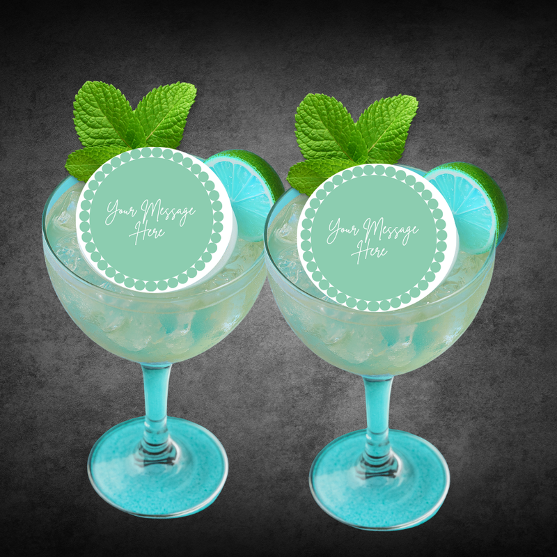 Personalized Scalloped Circle Cupcake & Drink Toppers