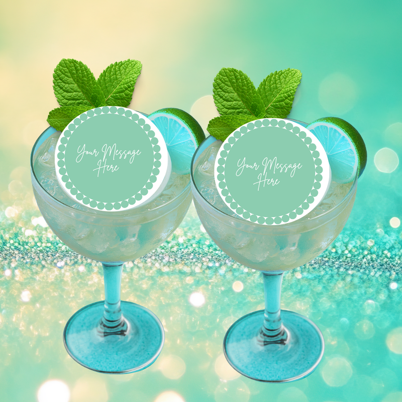 Personalized Scalloped Circle Cupcake & Drink Toppers
