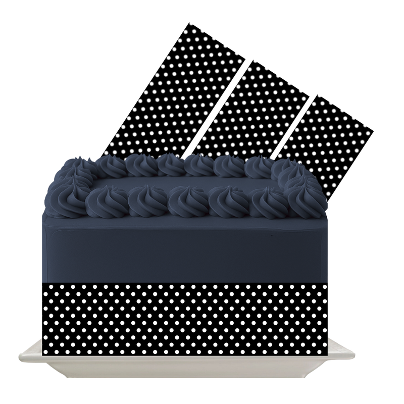 White Polka Dot Edible Cake Wrap | Minimal Dot Icing Sheet | Clean Modern Cake Decoration