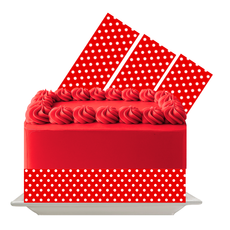 Red Polka Dot Edible Cake Wrap | Classic Dot Icing Sheet | Minnie Mouse & Retro Cake Decoration